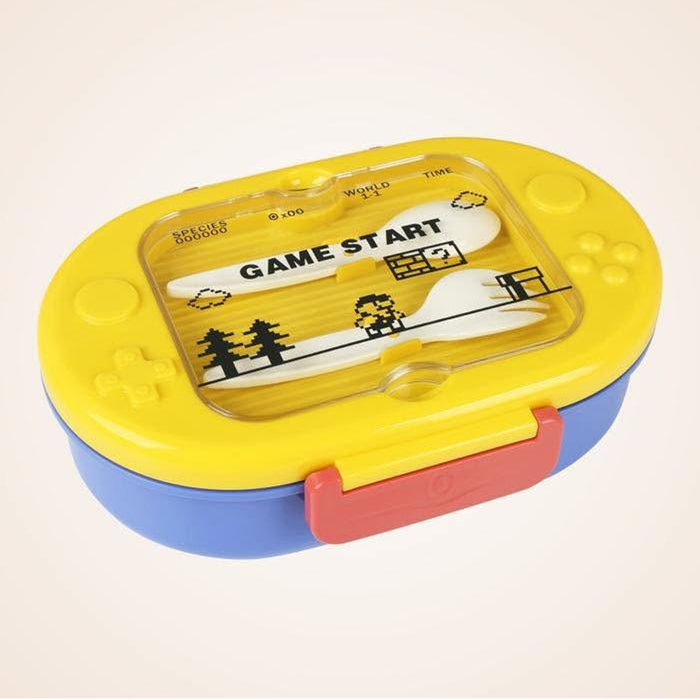 KIDS Plastic Lunch Box-2 Food Compartments and Spoons