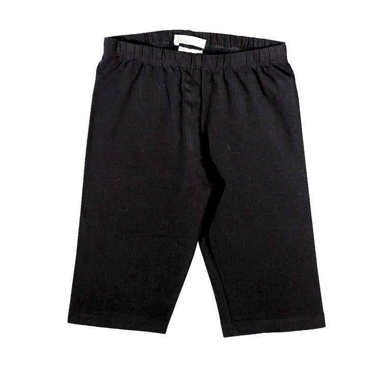 LOS AN Soft Cotton Jersey Black Biker Shorts - TinyTikes.pk
