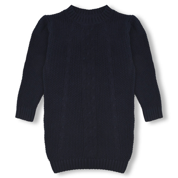 MC Girl Knitted Long Blue Sweater