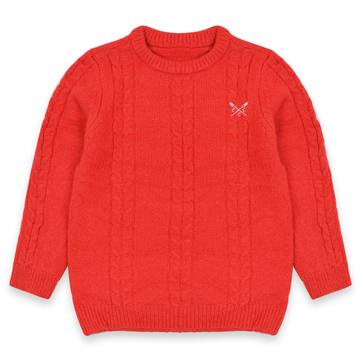 MC Girl Red Sword Knitted Sweater - TinyTikes.pk