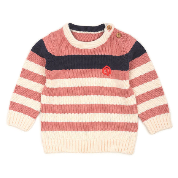 MC Knitted Blue White Knitted Sweater