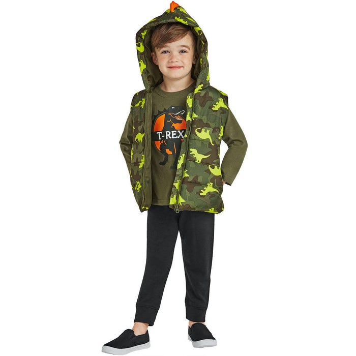 M Mark Green Dino Puffer Jacket - TinyTikes.pk