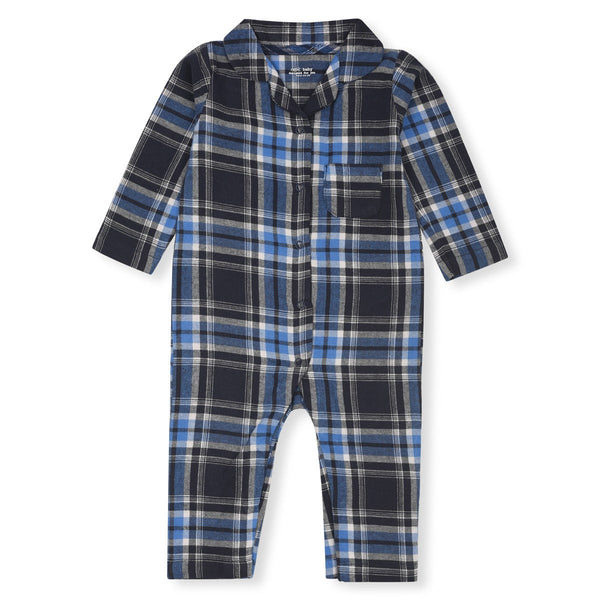 NXT Girl Check Blue Cotton Romper