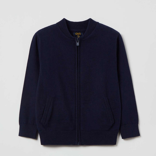 O V S Boy Blue Zipper Sweater