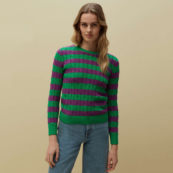 P I O M B O Girl Green Purple Sweater