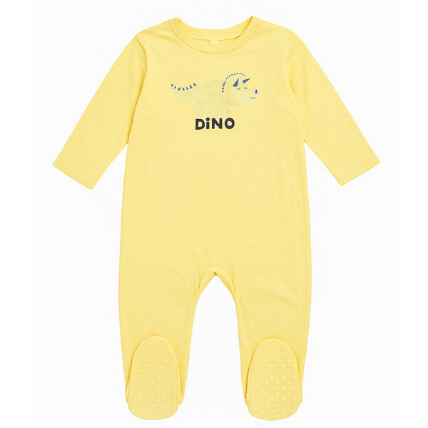 TEX Baby Boy Yellow Dino Printed Full Body Suit