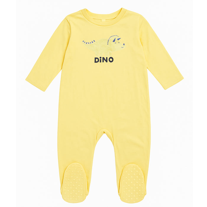 TEX Baby Boy Yellow Dino Printed Full Body Suit