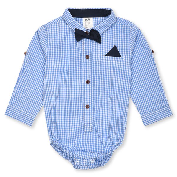 HM Boy Lining Romper With Bow Tie