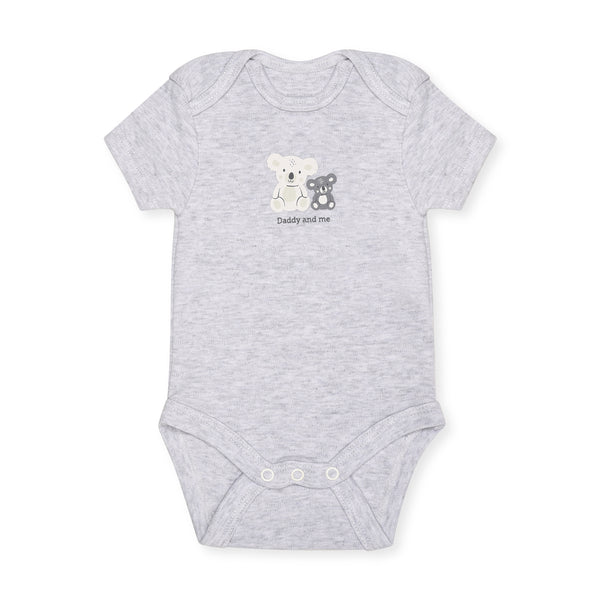 Boy Grey Bear Print Romper