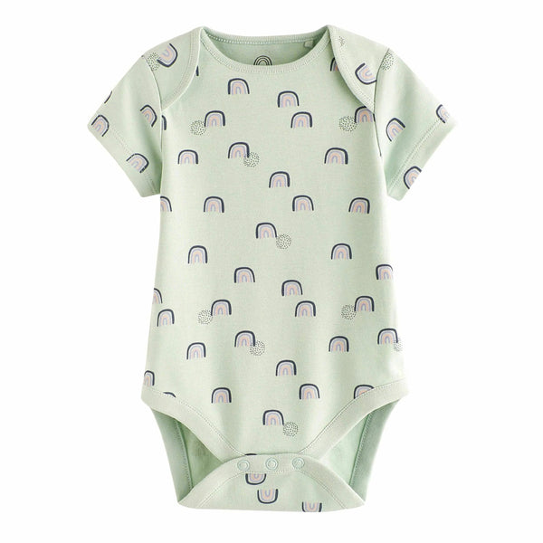 NXT Boy Sea Green Rainbow Print Romper