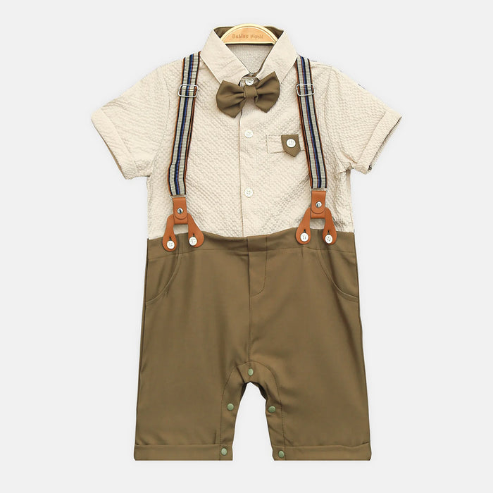 Little Gentleman Suspender Romper Set