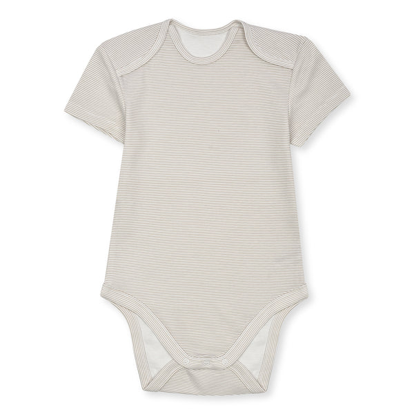 CA boy Brown Lining Romper