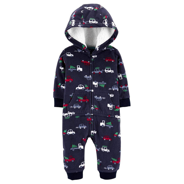 BC Boy Navy Blue Color Car Design Full Body Suit