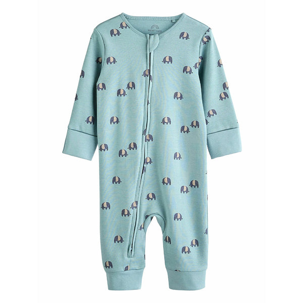 NXT Boy Blue Elephant Printed Full Bodysuit