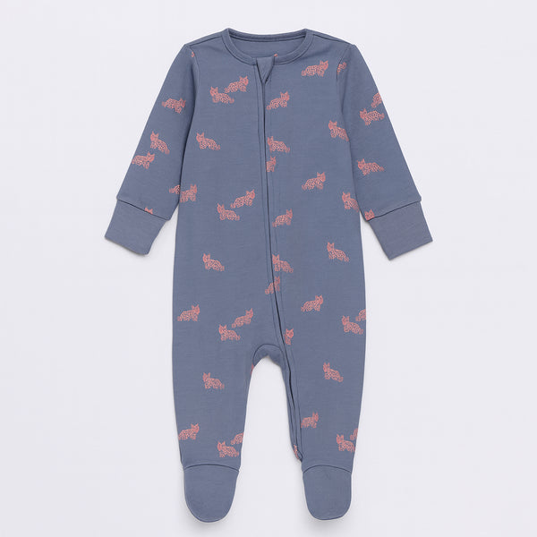 NXT Unisex Blue Grey Color Printed With Leopard Full Body Suite