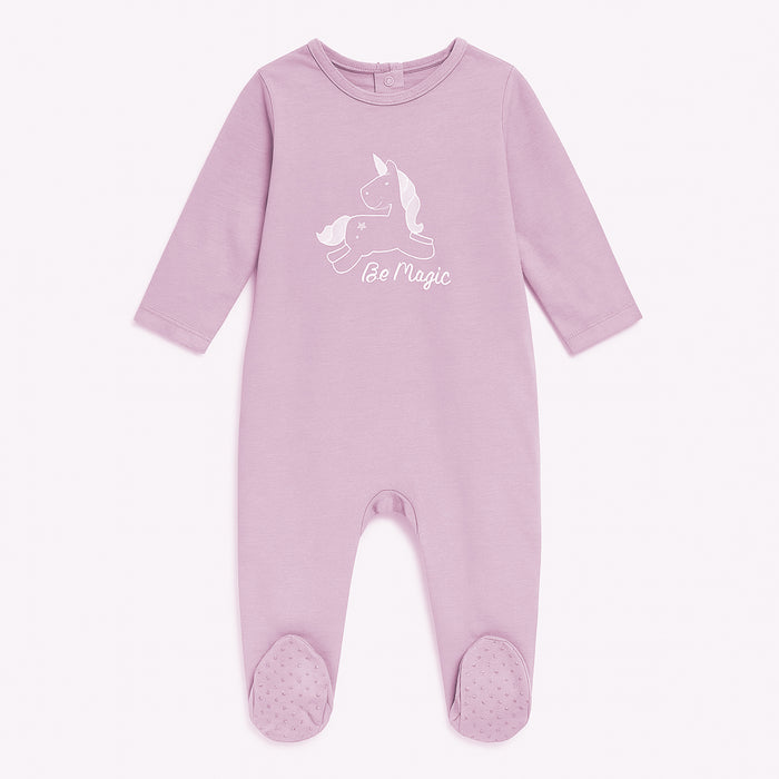 TX Baby T Pink Unicorn Printed Full Body Suit