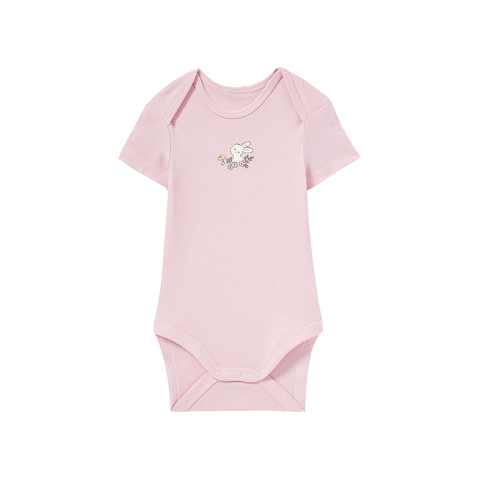 CA Girl Light Pink Rabbit Printed Romper