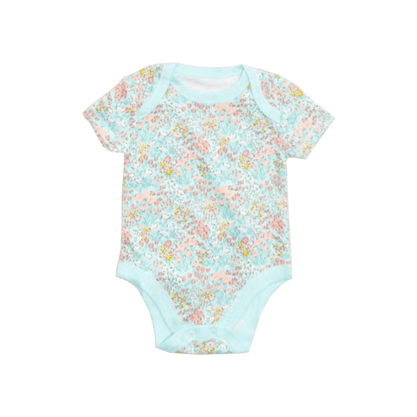 Girl Sea Green Flower Designing Romper