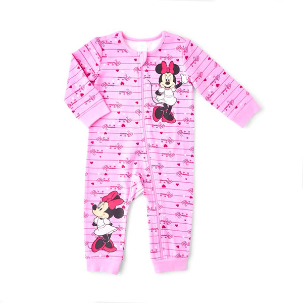 Dis By Girl Pink Color Minnie Mouse Design Full Body Suit