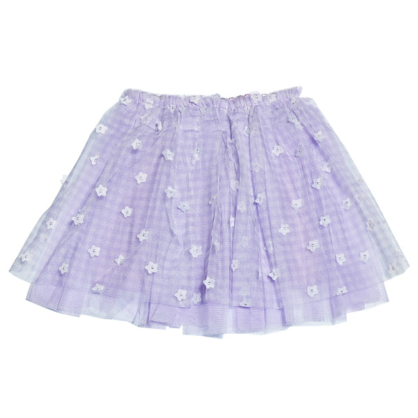 Girl Purple 3D Flower Fancy Skirt