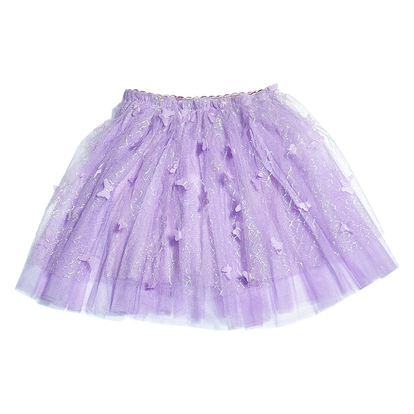 Girl Purple 3D Butterfly Fancy Skirt