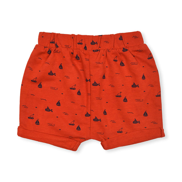 Imported Soft Cotton Jersey Carrot With Sea View Printed Shorts