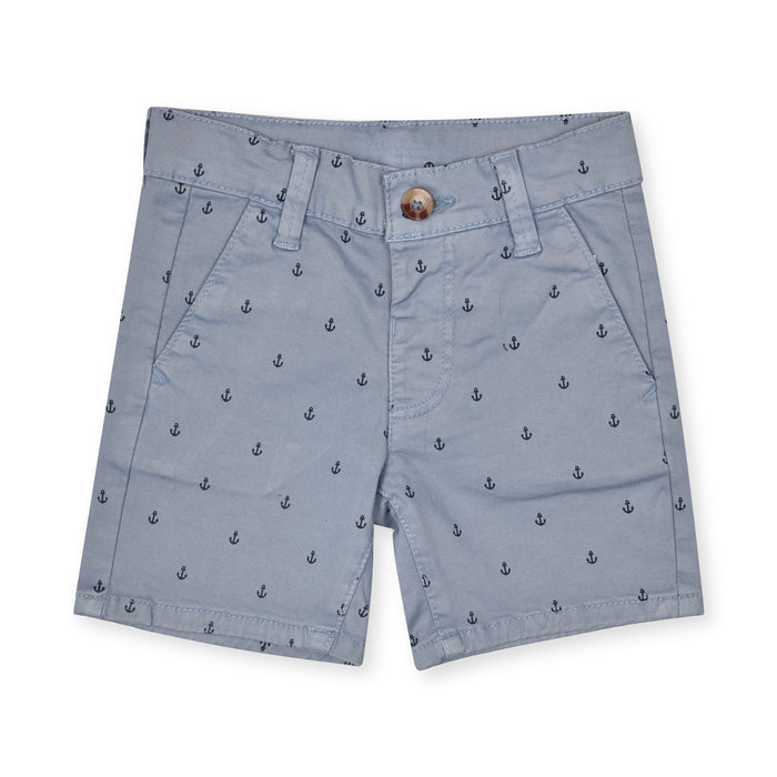 KIA BI Boy Anchor Printed Sky Blue Short