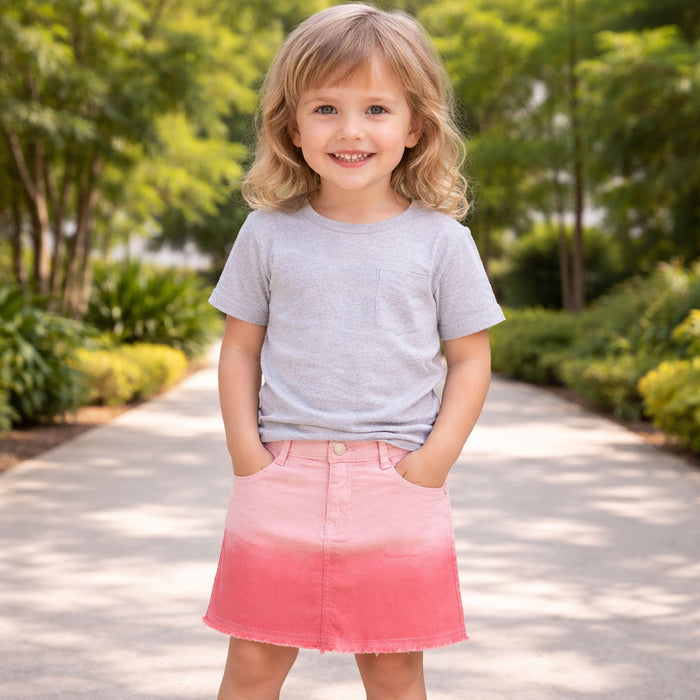 Girl Pink Tie and Dye Shorts