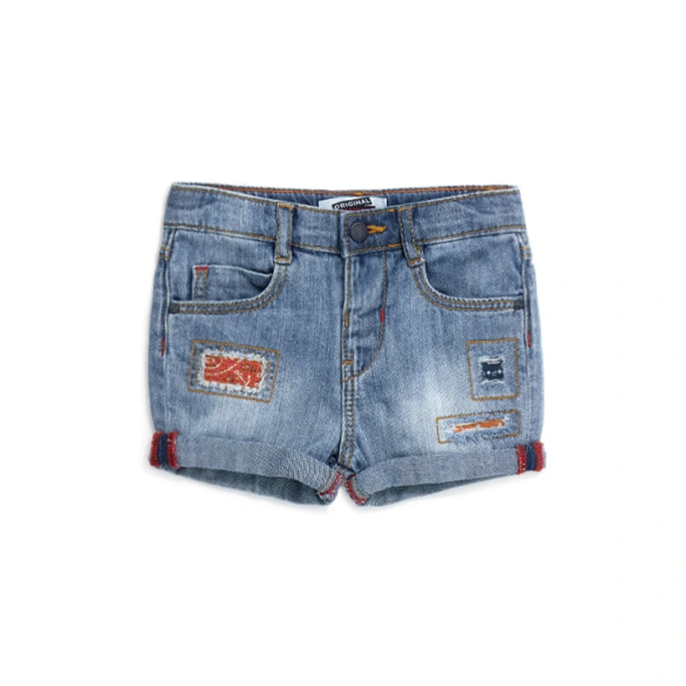 OM Boy Denim Blue Rough Short