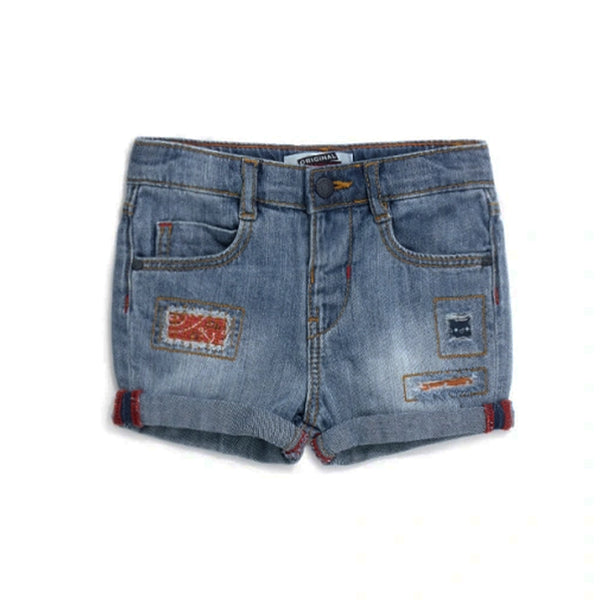 Boy Denim Blue Rough Short