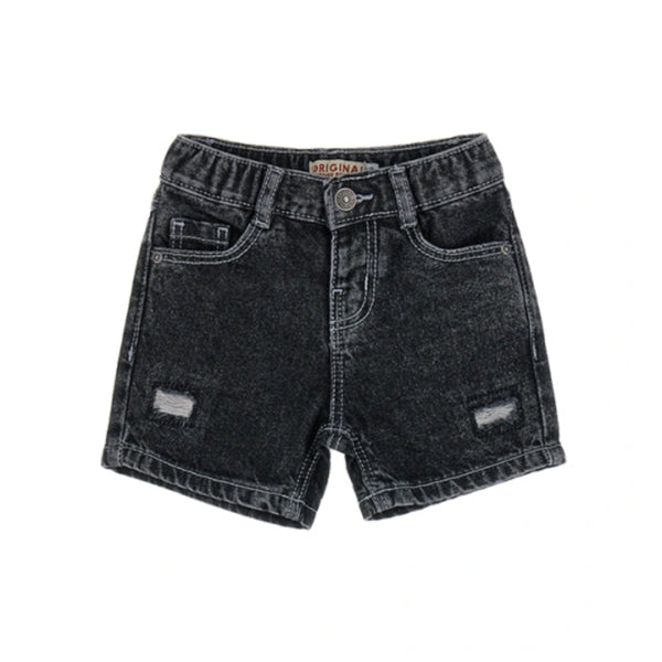 OM Boy Denim Black Rough Short