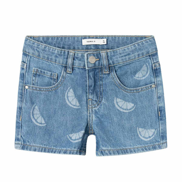 N IT Girl Blue Orange Print Short