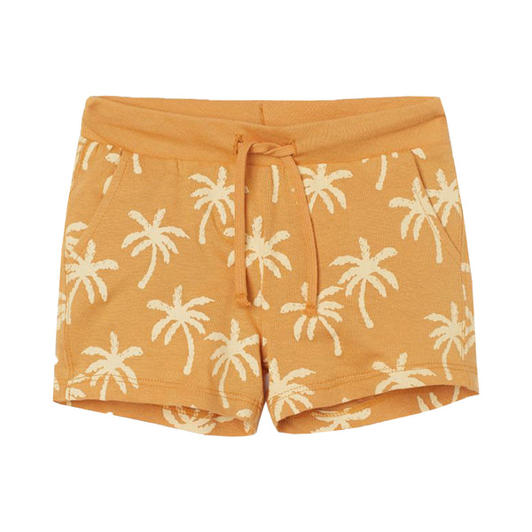 HM Mustered Soft Cotton Jersey Palm Printed Shorts