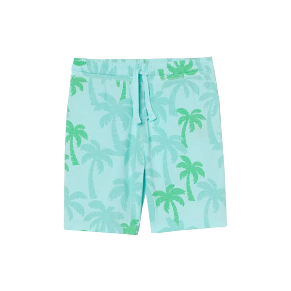 HM Soft Cotton Jersey Sea Green Palm Tree Printed