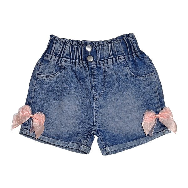 Girl Denim Blue With Note Short