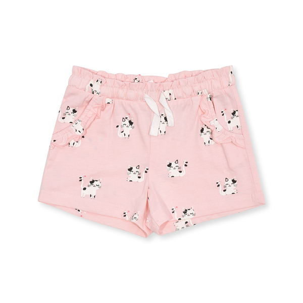 HM Baby Pink Cute Cat Printed Organic Short