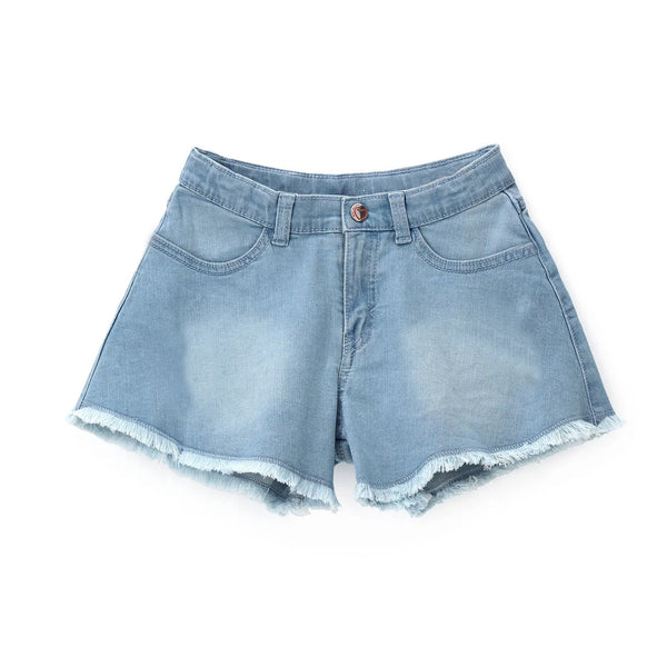 OM Girl Sky Color Short With Heart Button