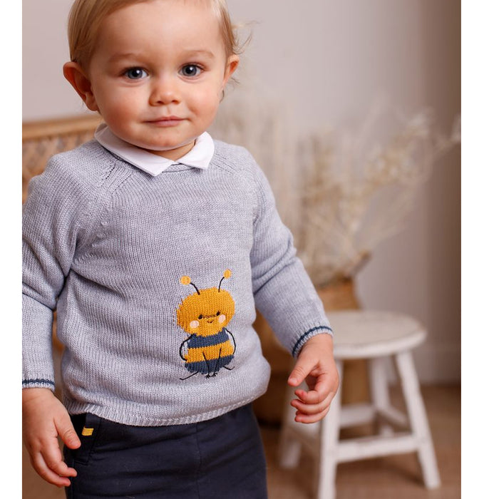 SM Boy With Honey Bee Knitted Sweater