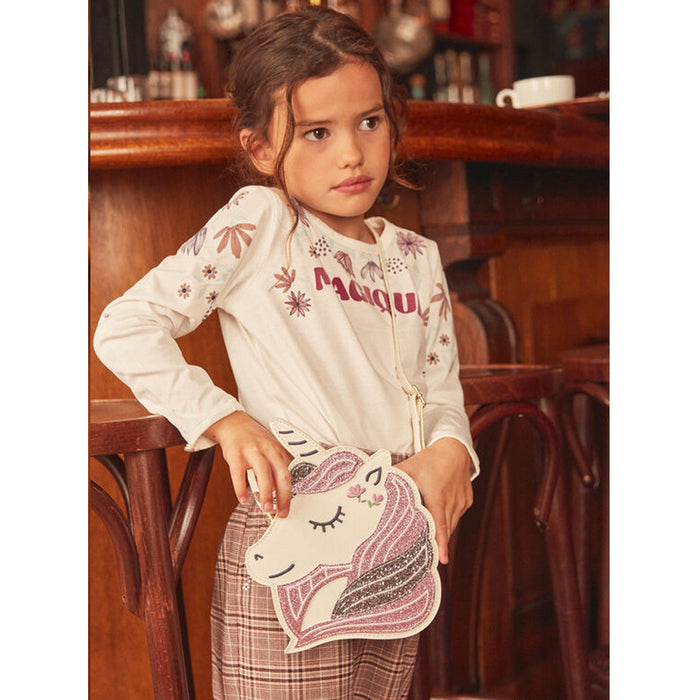 SM Girl White Magique Floral Printed Top T-Shirt