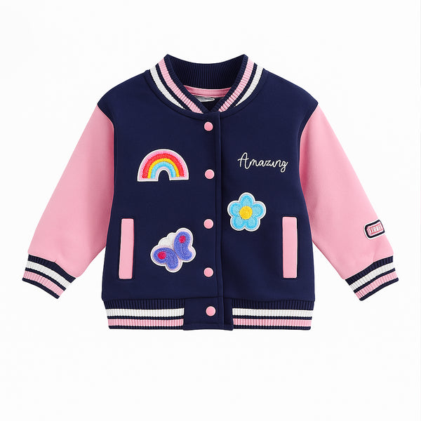 NMG Girl Blue Base Ball Jacket