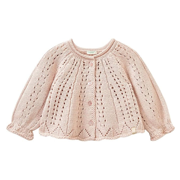 S CUTE Girl Peach Knitted Cardigan