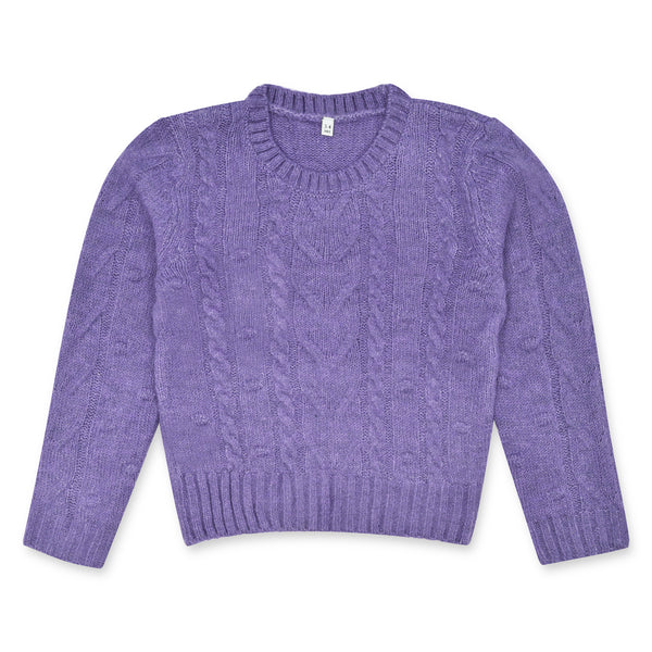 MC Girl Purple Knitted Sweater