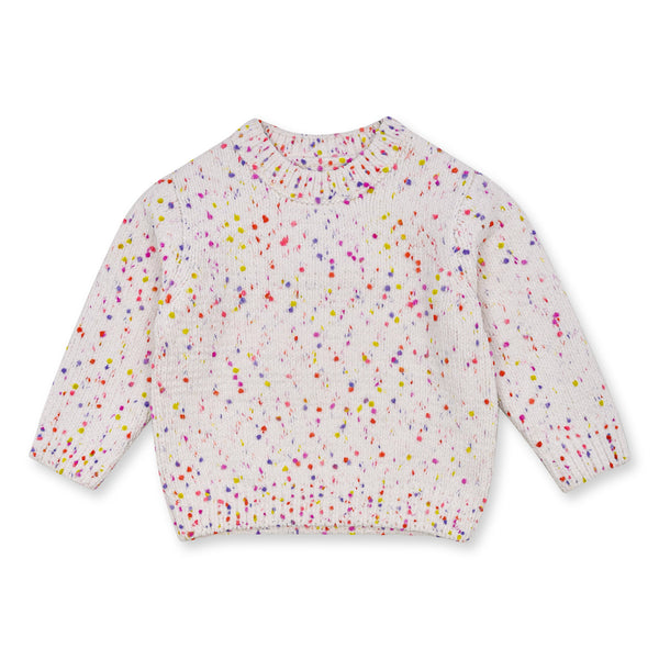 TU Girl White Multi-Colored  Chenille Sweater
