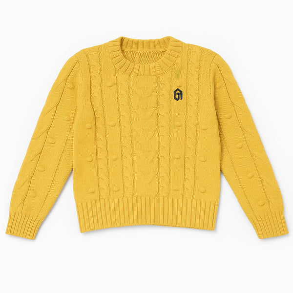 MC Girl Yellow Knitted Sweater