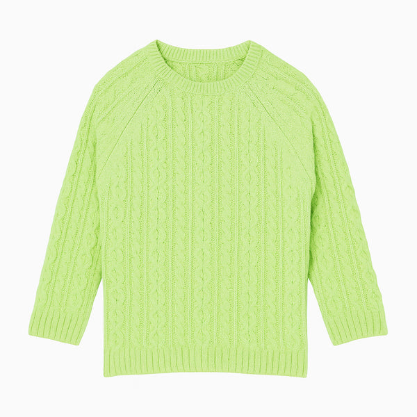 MC Girl Light Green Knitted Sweater