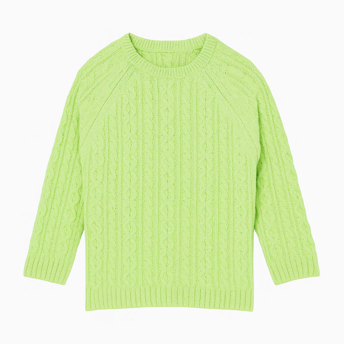 MC Girl Light Green Knitted Sweater
