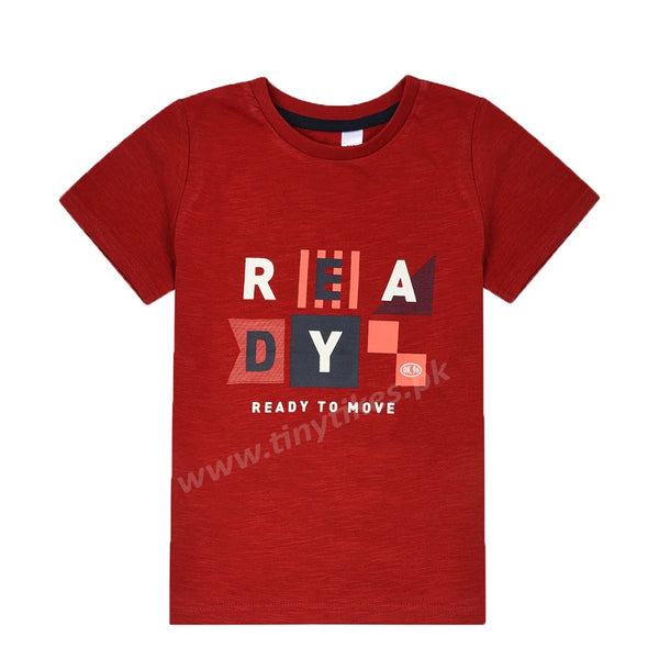 OK Imported Organic Cotton Jersey Red Ready Printed T-Shirt - TinyTikes.pk