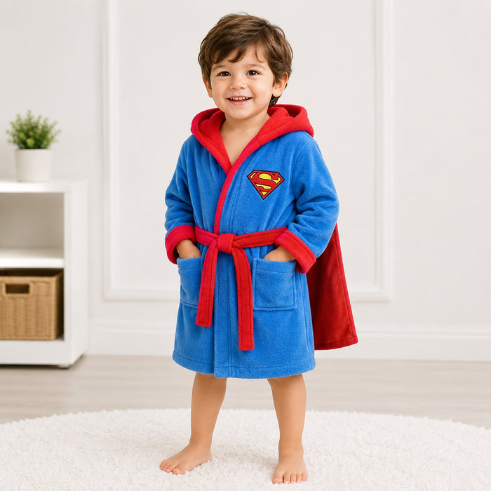 SuperMan Kids Hooded Bathrobe