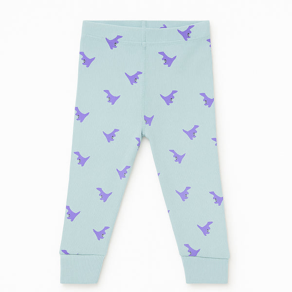 NXT Uni Sea Green Dino Printed Thermal Trouser