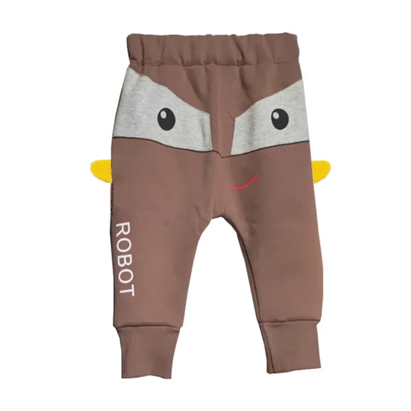 Boy Brown Color Fish Design Winter Trouser
